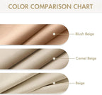MIULEE Velvet Curtains Blush Beige Elegant Grommet Thermal Insulated Soundproof - Image 6