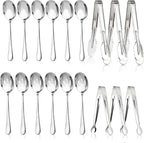18Pcs Serving Utensils Set Serving Tongs Spoons for Buffet Dishwasher Safe