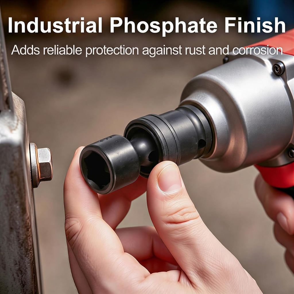 3/8" Drive Impact Swivel Socket 17mm Universal Joint Socket