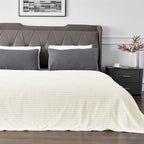 BEDELITE Fleece Blanket Queen Size – 3D Ribbed Jacquard Soft and Warm - Image 2