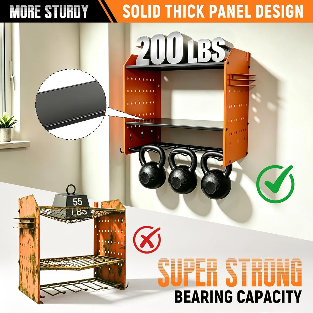 4-Tier Power Tool Organizer,Tool Storage Rack with 4 Drill Holders, Cordless Tool Organizer,Heavy Duty Power Tool Shelf for Garage,Warehouse,Workshop, Gift for Men,Husband