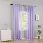 YJ YANJUN Vintage Lace Curtains 72 Inches Long-Victorian Floral Pattern - Image 3