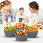 EI 8pcs Wheat Straw Bowls,28oz Unbreakable Cereal Bowls,Reusable Plastic Bowls,Microwave and Dishwasher Safe,BPA Free Lightweight Noodle/Fruit/Salad/Soup Bowls for Picnic,Dinner,Party