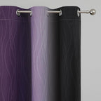 Estelar Textiler Purple and Black Ombre Blackout Curtains - Image 4