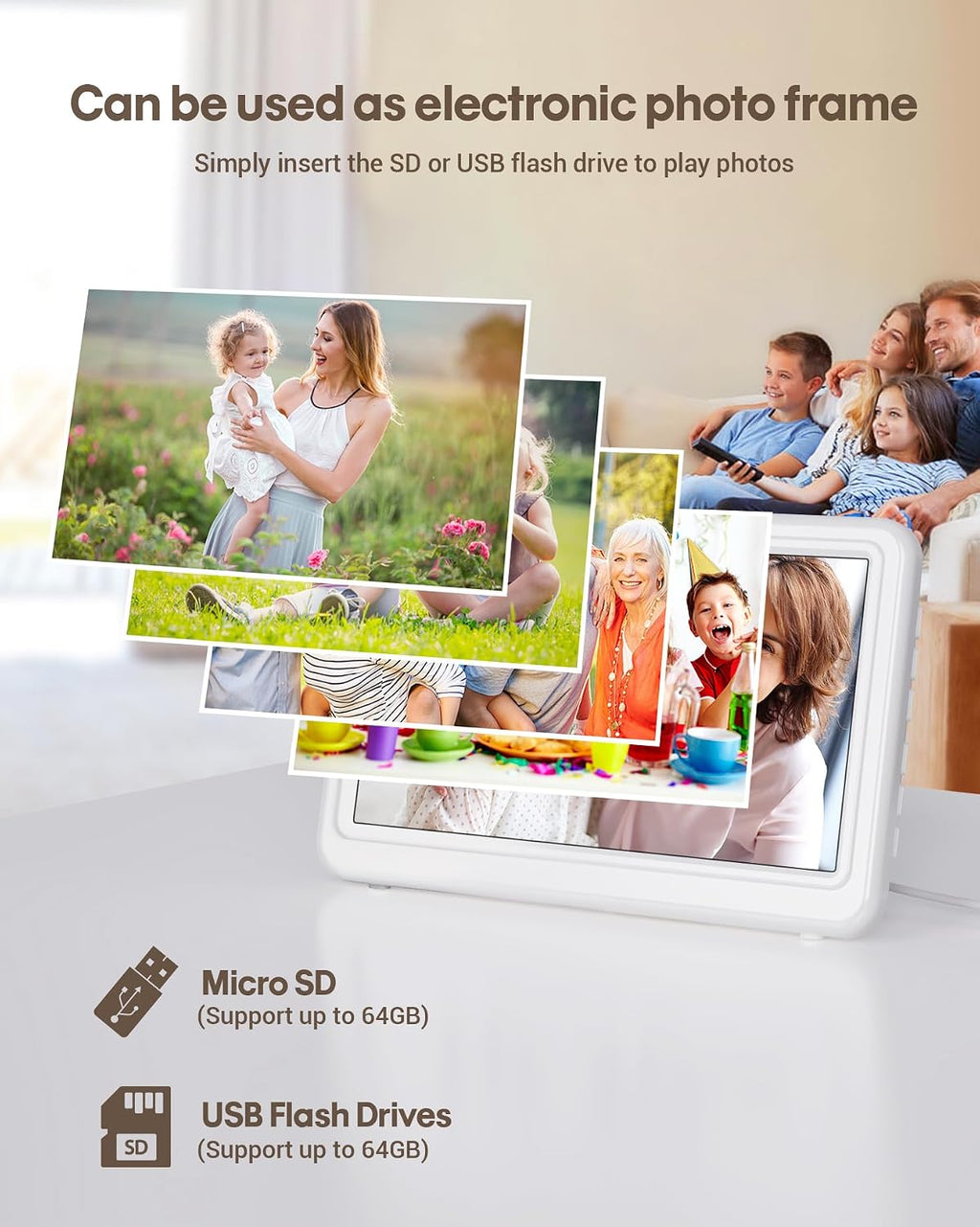Digital Clock with Date and Week for Seniors, Alzheimer's Dementia Clock
