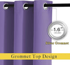 NICETOWN Blackout Lilac Purple Curtains - Image 2