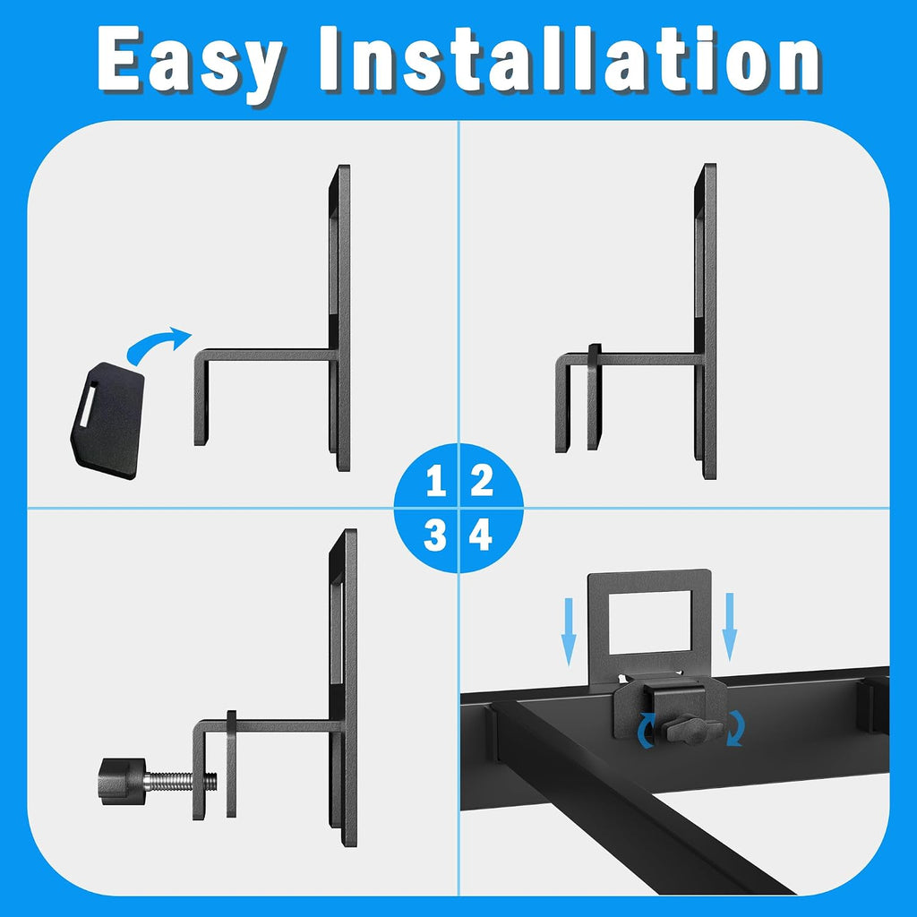 Non Slip Mattress Gaskets for Metal Bed Frame,6 PCS Holder in Place Gripper,Keep Mattress from Sliding, Adjustable Anti-Slip Baffle, Black