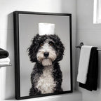 Framed Funny Bathroom Wall Art