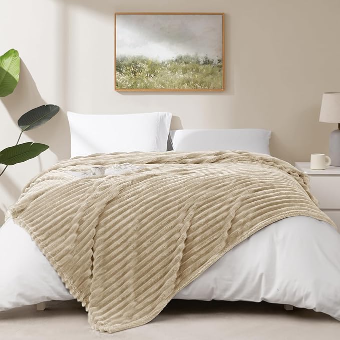 HIMEET Linen Ribbed King Size Blanket - Image 7