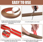Floor Cord Cover Cable Cavity Self Adhesive Cord Hider Floor 10FT Floor Cable Management Power Cord Protector Floor Electric Cord Covers for Offices, Gym, Exhibitions (Misty Brown Wood, 1.18" x 10')