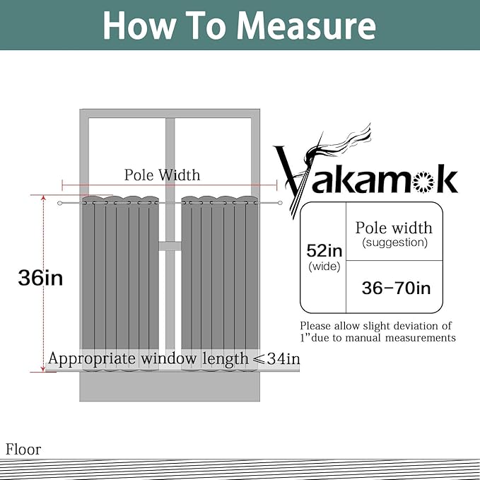 Yakamok 36 Inch Blackout Curtains - Image 5