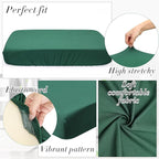 Newwiee 8Pcs Patio Cushion Covers Stretch Outdoor Cushion Cover Replacement - Image 3