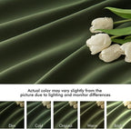 MIULEE Olive Green Back Tab Blackout Curtains 108 Inch Long 2 Panels Set - Image 8