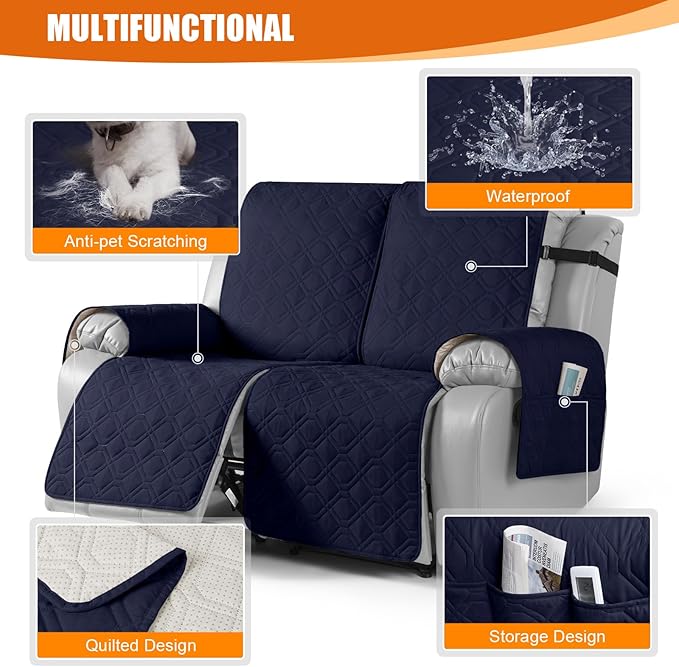 VANSOFY Waterproof Recliner Couch Covers, Sofa Covers 1-Piece Washable - Image 7