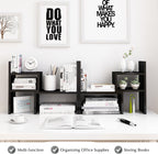 Jerry & Maggie Adjustable Rotatable Wood Desktop Display Shelf Black