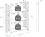 Casual Home 3-Shelf Folding Stackable Bookcase (27.5" Wide)-Natural