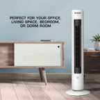 Hurricane Triple Action Air Enhancing Tower Fan, White, 40in, 2 Pack