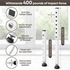 WooFog（Short）Window Security Bar Adjustable, Window Bars Security Inside, Window Lock Bar for Horizontal Sliding Windows, Window Locks for Up and Down Windows, Extends Form 11" to 18" (White-4 Pcs)