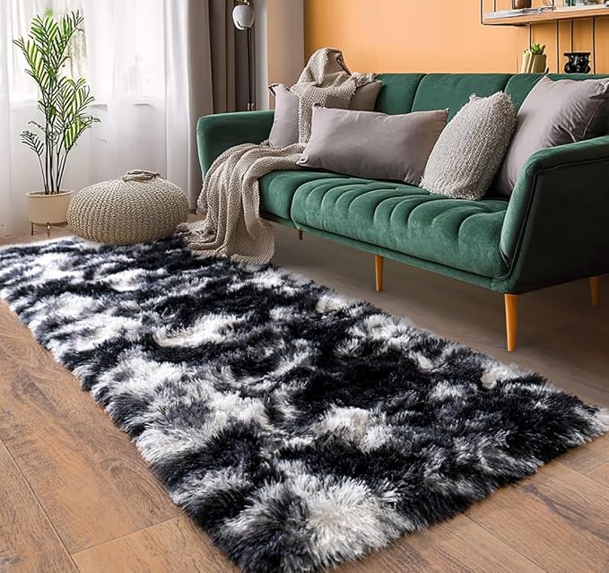 Pionblank Fluffy Runner Rugs for Bedroom 2x6, Modern Shaggy Area Rug for - Image 4