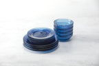 Fortessa Archie Glass 12 Piece Dinnerware Set (Service for 4), Cornflower Blue