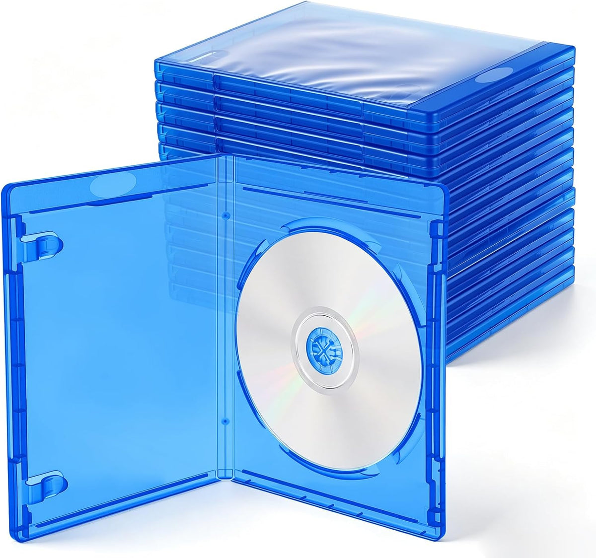 4 Pack Multi Disc Replacement Cases, 8 Disc Capacity, 26mm Thick