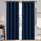 MIULEE 90 Inches Linen Textured Curtains by MIULEE