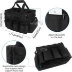 Cleaning Caddy Bag,Cleaning Caddy with Handle for Housekeepers,Black Square
