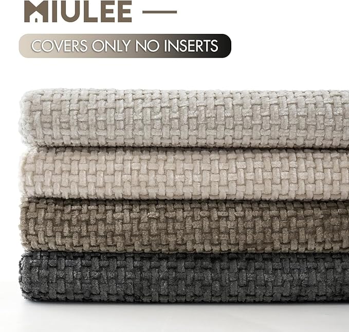 MIULEE Pack of 4 Couch Throw Pillow Covers 12x20 Inch Neutral Soft Decorative - Image 6