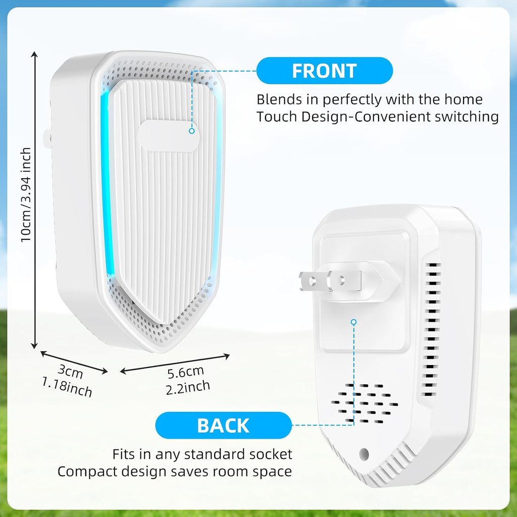 2026 Upgraded Air Ionizer Purifier for Home, Plug-in Negative Ion Generator Air Freshener for Bedroom Bathroom Kitchen Pet Room, Quiet Filterless Ionic Air Cleaner for Smoke Dust, 8 Pack