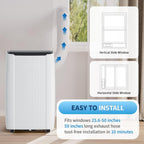 GarveeTech 12000 BTU Portable Air Conditioner, 3-in-1 AC Unit with Dehumidifier & Fan for Rooms up to 550 Sq.Ft, Quiet Cooling Conditioner with Remote Control for Bedroom/Home/Office