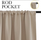 NICETOWN Window Curtains Blackout Drapes, 1 Pair, 52 by 84-Inch, Thermal - Image 2