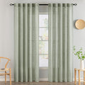 MIULEE Sage Linen Curtains 84 Inch Length 2 Panels by MIULEE