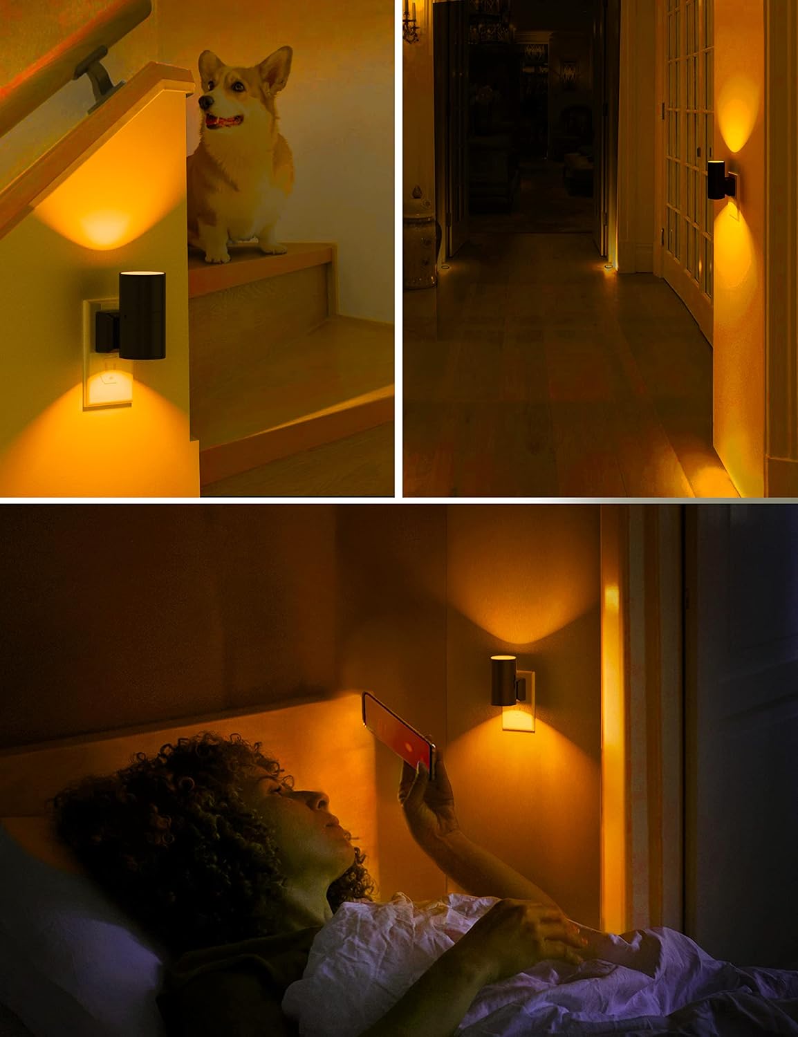L LOHAS LED Night Light, Amber Nightlight,Dimmable Night Light,Light Sensor