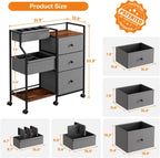 Baby Diaper Caddy Organizer Rolling Cart with Dividers and Drawers