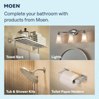 Moen Halle Chrome Widespread Traditional Bathroom Faucet with Drain Assembly for 3-Hole Applications, 84972C