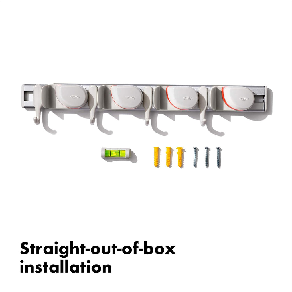 OXO Good Grips Wall-Mounted Mop and Broom Organizer