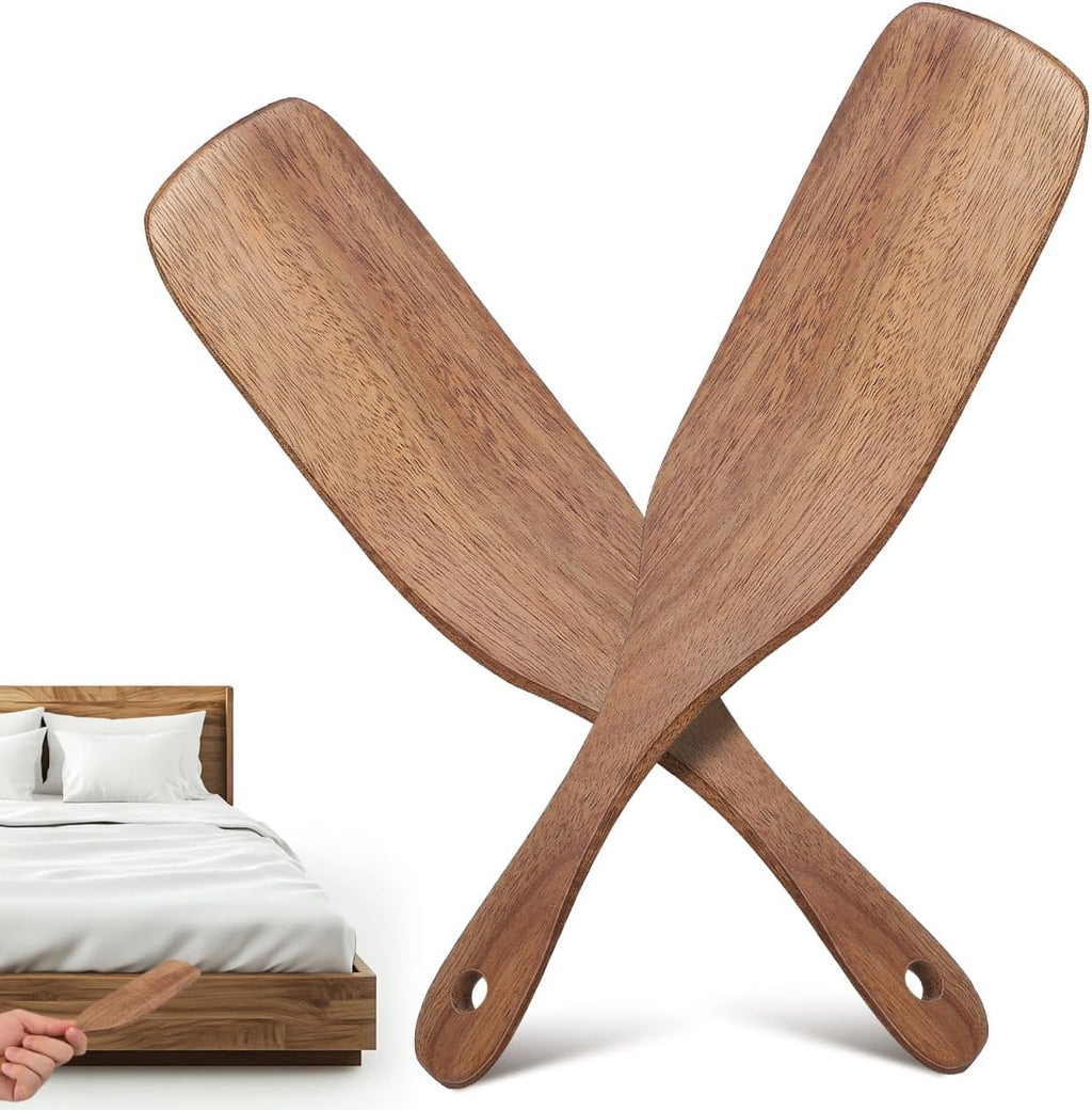 ABOOFAN 2pcs Mattress Lifters Acacia Wood 10.10X2.44X0.47in