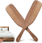 ABOOFAN 2pcs Mattress Lifters Acacia Wood 10.10X2.44X0.47in