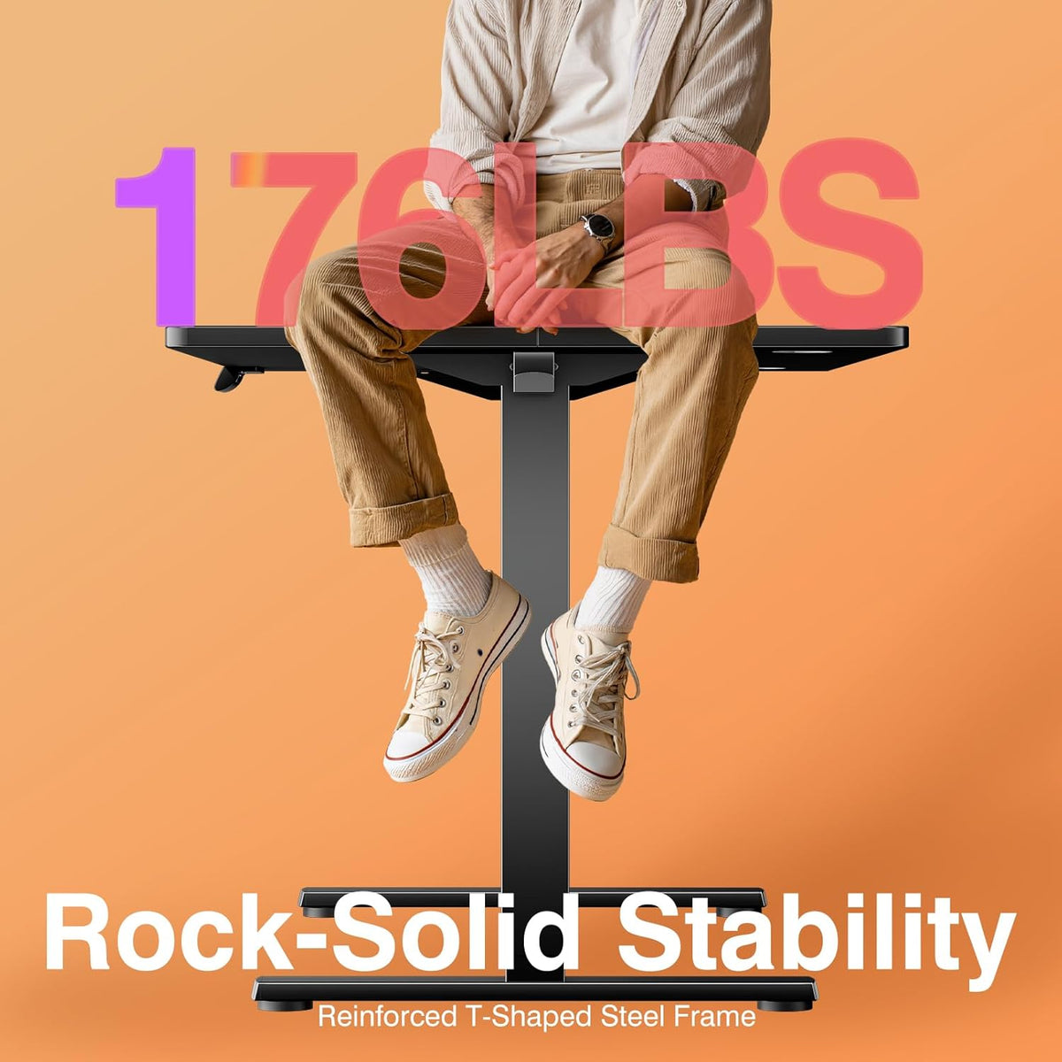 Sweetcrispy Electric Standing Desk, Computer Desk, 40x24 Inch