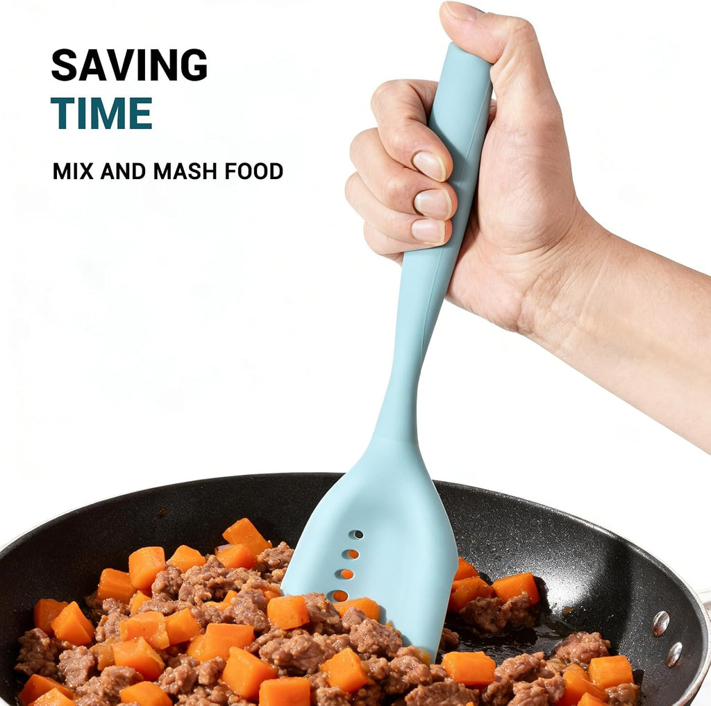 2Pack Meat Chopper Mincing Spatula, Silicone Grinder for Ground Beef
