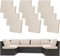 12Pcs Stretch Patio Cushion Covers, Outdoor Couch Cushion Covers Replacement by BIETYONE