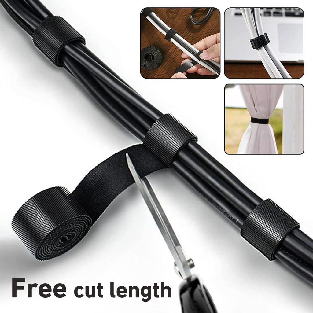 Hitotsu 164ft x1/2 inch Reusable Fastening Cable Ties, 82ft x 2Rolls