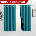 NICETOWN 100% Blackout Curtains 54 inches Long, Double-Deck Completely Blackout - Image 2