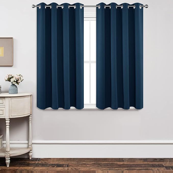 Joydeco Blackout Curtains 45 Inch Length 2 Panels Set, Thermal Insulated Long by JOYDECO