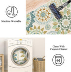 Bsmathom Farmhouse Kitchen Rugs Sets of 3, Boho Non-Slip Kitchen Mats for Floor, Kitchen Runner Rugs Non Skid Washable for Kitchen Entryway Hallway Laundry Room