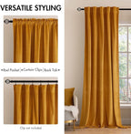 MIULEE Velvet Curtains 108 inches Long 2 Panels - Image 2