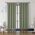 Simplebrand Ava Sage Green Blackout Curtains by Simplebrand