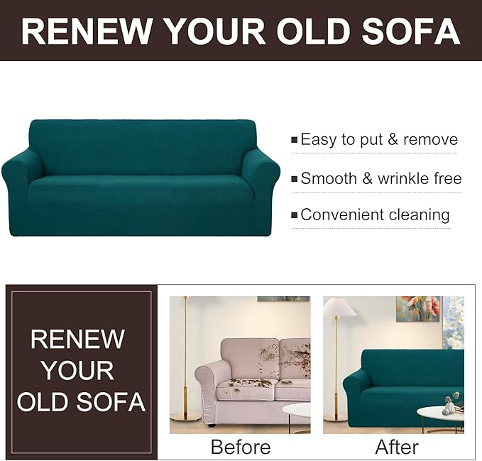 U-NICE HOME Stretch Couch Cover Sofa Cover Sofa Slipcover Furniture Protector - Image 5
