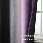 Estelar Textiler Black and Purple Ombre Blackout Curtains - Image 5
