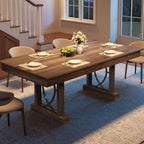IDEALHOUSE Wooden Dining Table for 6-8 People with 2 Large Drawers,71 in ﻿